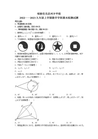 黑龙江省绥化市绥棱县克音河学校2022-2023学年九年级（五四学制）上学期期末考试数学试题