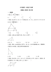中考数学二轮复习专题《相似三角形》练习卷 (含答案)