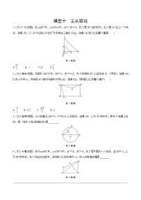 2023年中考数学第一轮培优模型练习  模型十  主从联动（无答案）