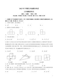 2022 年下学期雅礼集团九年级期末考试数学试卷