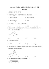 湖南省邵阳市邵阳县2021-2022学年八年级上学期期末质量检测数学试卷(含答案)