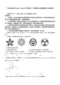 广东省清远市2022—2023学年九年级上学期期末质量监测 数学试题(含答案)