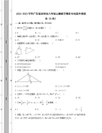 2022-2023学年广东省深圳市八年级上册数学期末专项提升模拟卷(AB卷)含解析