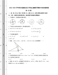 2022-2023学年河北省唐山市八年级上册数学期末专项突破模拟卷（AB卷）含解析