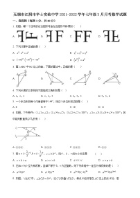 无锡市江阴市华士实验中学2021-2022学年七年级3月月考数学试题（含解析）