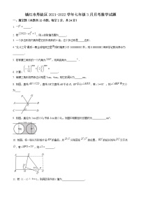 镇江市丹徒区2021-2022学年七年级3月月考数学试题（含解析）