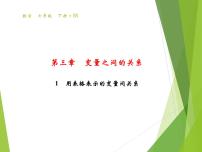 初中数学北师大版七年级下册第三章 变量之间的关系1 用表格表示的变量间关系习题课件ppt