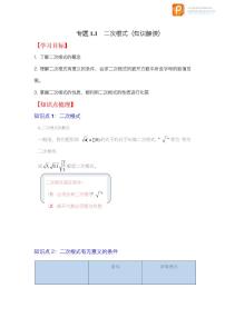 专题1.1  二次根式（知识解读）-2022-2023学年八年级数学下册《同步考点解读•专题训练》（浙教版）