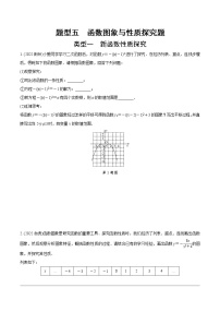 2023年中考数学第一轮重难点题型练习 题型五  函数图象与性质探究题（无答案）