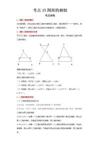 2022-2023 数学浙教版中考考点经典导学 考点25图形的相似