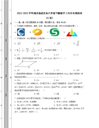 2022-2023学年湖北省武汉市八年级下册数学3月月考模拟卷（AB卷）含解析