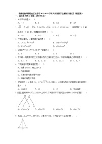 湖南省衡阳市船山实验中学2022-2023学年八年级数学上学期期末测试卷