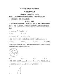 江苏省泰州市姜堰区2023届九年级上学期期中学情调查数学试卷(含答案)