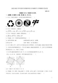 广东省惠州市黄埔学校2022-2023学年九年级数学上学期期末考试卷