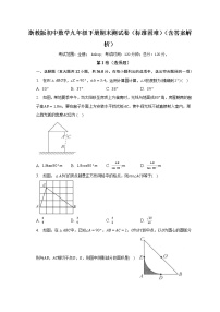 浙教版初中数学九年级下册期末测试卷（标准困难）（含答案解析）