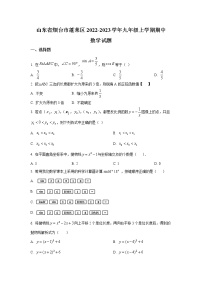 山东省烟台市蓬莱区2023届九年级上学期期中考试数学试卷(含答案)