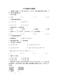 四川省攀枝花市西区2022-2023学年八年级上学期期中考试数学试卷(含答案)