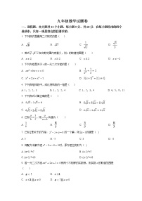 四川省攀枝花市西区2023届九年级上学期随堂练习（期中）数学试卷(含答案)