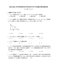 广东省河源市连平县忠信镇中学2021-2022学年上学期八年级数学期末测试卷(含答案)