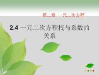 浙教版八年级下册2.4 一元二次方程根与系数的关系（选学）说课ppt课件