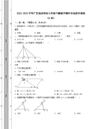 2022-2023学年广东省深圳市七年级下册数学期中专项提升模拟(AB卷)含解析