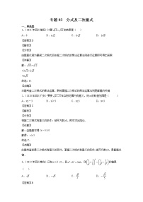 2023年中考数学复习专项专练专题03 分式及二次根式及答案(四川版)