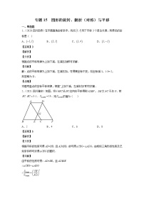 2023年中考数学复习专项专练专题15 图形的旋转、翻折（对称）与平移及答案(四川版)