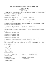 湖北省襄阳市南漳县2022-2023学年九年级上学期期末学生学业质量监测数学试题（含答案）