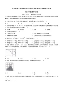 江苏省宿迁市沭阳县沭阳如东实验学校2022-2023学年九年级上学期期末数学试题（含答案）