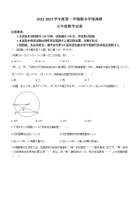 江苏省盐城市大丰区2022-2023学年九年级上学期期末数学试题（含答案）