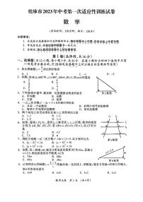 2023年广西壮族自治区桂林市一模数学试题