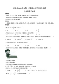 浙江省温州市苍南县2022—2023学年七年级上学期期末教学诊断性测试数学卷（含答案）