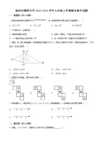 扬州市梅岭中学2022-2023学年七年级上学期期末数学试题（含解析）