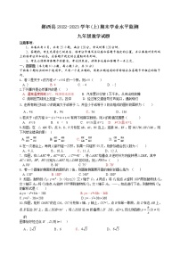 湖北省 十堰市 郧西县2022-2023学年九年级上学期期末 数学试题 (含答案)