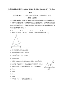 北师大版初中数学八年级下册期中测试卷（标准难度）（含答案解析）