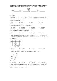 福建省莆田市荔城区2022-2023年七年级下学期数学期中考试卷