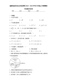 福建省泉州市台商投资区2022—2023学年八年级上学期期末考试数学试卷