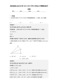 河南省周口市川汇区2022-2023学年八年级上学期期末数学试题