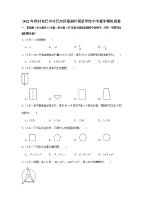 2022年四川省巴中市巴州区棠湖外国语学校中考数学模拟试卷