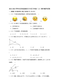 2022-2023学年江苏省盐城市大丰区八年级（上）期中数学试卷