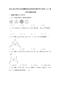 2022-2023学年山东省聊城市东昌府区沙镇中学八年级（上）第一次月考数学试卷