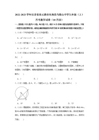 2022-2023学年江苏省连云港市东海县马陵山中学九年级（上）月考数学试卷（10月份）