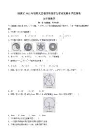 四川省泸州市纳溪区2022-2023学年九年级上学期期末数学试题(含答案)