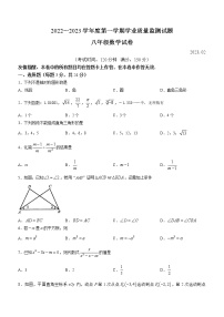 江苏省扬州市高邮市2022-2023学年八年级上学期期末数学试题(含答案)