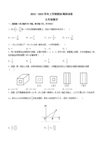 河南省平顶山市舞钢市2022-2023学年九年级上学期期末考试数学试题(含答案)