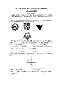 山东省滨州市阳信县2022-2023学年九年级上学期期末数学试题