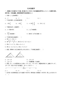 天津市红桥区2022-2023学年七年级上学期期末练习数学试题(含答案)