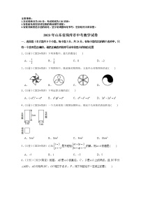 2023年山东省菏泽市中考数学模拟试题及答案