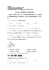 2023年山东省潍坊市中考数学模拟试题及答案