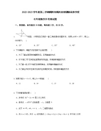 广东省揭阳市揭西县棉湖镇实验学校2022-2023学年七年级下学期3月月考数学试题(含答案)